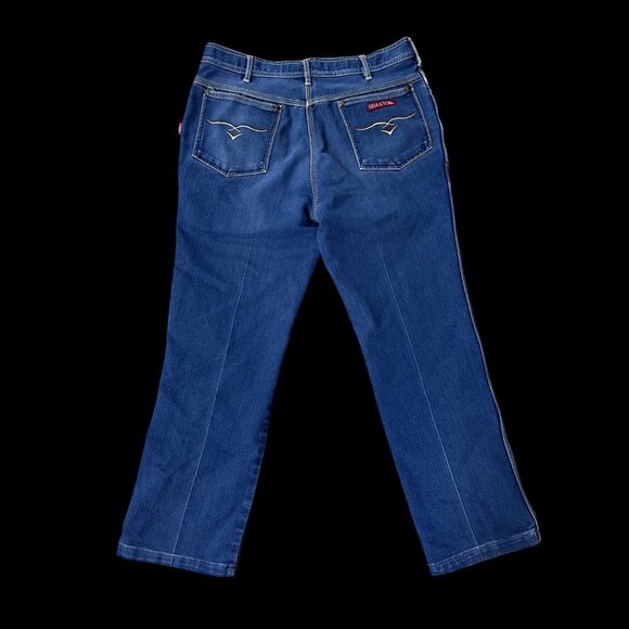Vintage Jeans Blue Denim Braxton Stretch 1980s Taiwan Retro 5 Pocket High Waist - Picture 3 of 15